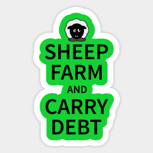 Sheep Farm and carry Debt Sticker